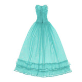 Max Maxb Lace Tulle Bridesmaid Dress Party Evening Dance Gown for 1/3 BJD Dolls Blue