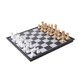 Maxbell Folding Plastic Standard Travel International Chess Game Board Set Golden