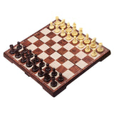 Maxbell Folding Plastic Standard Travel International Chess Game Board Set 12x12"