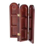 Maxbell 1/12 Dollhouse Miniature Furniture Wooden Folding Screen Room Divider Decors