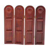 Maxbell 1/12 Dollhouse Miniature Furniture Wooden Folding Screen Room Divider Decors