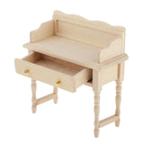 Maxbell Wooden Writing Desk Makeup Vanity Table for 1/12 Dollhouse Furniture