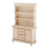 Maxbell Wooden Book Shelfs Storage Organizer Cupboard for 1/12 Dollhouse Furniture