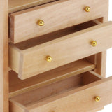 Maxbell 1/12 Dollhouse Miniature Furniture Living Room Drawers Storage Cabinet Set
