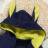 Maxbell 1pc Rabbit Climbing Clothes Unisex Baby Newborn Romper Cotton Zipper New dark blue 73