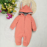 Maxbell 1pc Rabbit Climbing Clothes Unisex Baby Newborn Romper Cotton Zipper New orange 66