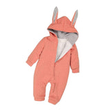 Maxbell 1pc Rabbit Climbing Clothes Unisex Baby Newborn Romper Cotton Zipper New orange 66