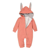 Maxbell 1pc Rabbit Climbing Clothes Unisex Baby Newborn Romper Cotton Zipper New orange 66
