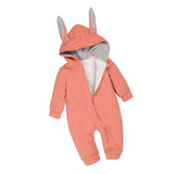 Maxbell 1pc Rabbit Climbing Clothes Unisex Baby Newborn Romper Cotton Zipper New orange 73