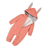 Maxbell 1pc Rabbit Climbing Clothes Unisex Baby Newborn Romper Cotton Zipper New orange 73