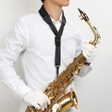 Maxbell Adjustable Saxophone Sax Stretch Silicone Soft Padded Neck Strap with Hook