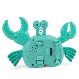 Maxbell Electric Crab Toys Pull Back Sound Colorful Light Auto Rotation Animal Model blue