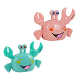 Maxbell Electric Crab Toys Pull Back Sound Colorful Light Auto Rotation Animal Model blue