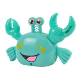 Maxbell Electric Crab Toys Pull Back Sound Colorful Light Auto Rotation Animal Model blue