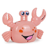 Maxbell Electric Crab Toys Pull Back Sound Colorful Light Auto Rotation Animal Model pink