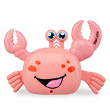 Maxbell Electric Crab Toys Pull Back Sound Colorful Light Auto Rotation Animal Model pink