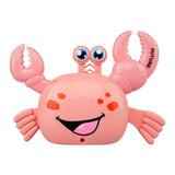 Maxbell Electric Crab Toys Pull Back Sound Colorful Light Auto Rotation Animal Model pink