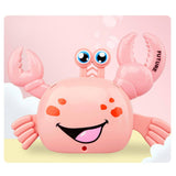 Maxbell Electric Crab Toys Pull Back Sound Colorful Light Auto Rotation Animal Model pink