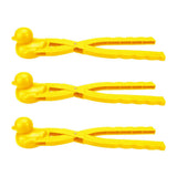 Maxbell Large Snowball Clip Ball Maker Snow Mold for Kids Outdoor Sports Tool Yellow