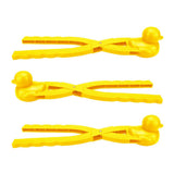 Maxbell Large Snowball Clip Ball Maker Snow Mold for Kids Outdoor Sports Tool Yellow