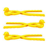 Maxbell Large Snowball Clip Ball Maker Snow Mold for Kids Outdoor Sports Tool Yellow