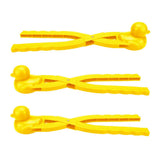 Maxbell Large Snowball Clip Ball Maker Snow Mold for Kids Outdoor Sports Tool Yellow