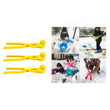 Maxbell Large Snowball Clip Ball Maker Snow Mold for Kids Outdoor Sports Tool Yellow
