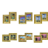 Maxbell 1:12 Dollhouse Gold Picture Frame Miniature Daisy Women Decor Accessory A