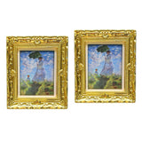 Maxbell 1:12 Dollhouse Gold Picture Frame Miniature Daisy Women Decor Accessory B