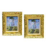 Maxbell 1:12 Dollhouse Gold Picture Frame Miniature Daisy Women Decor Accessory B