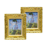 Maxbell 1:12 Dollhouse Gold Picture Frame Miniature Daisy Women Decor Accessory B