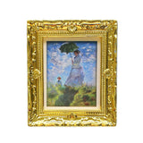 Maxbell 1:12 Dollhouse Gold Picture Frame Miniature Daisy Women Decor Accessory B