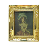Maxbell 2pcs 1:12 Dollhouse Gold Picture Frame Decor Accessories Lady