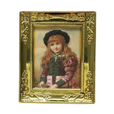 Maxbell 2pcs 1:12 Dollhouse Gold Picture Frame Decor Accessories Girl