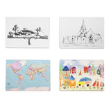 Maxbell 4pcs 1:12 Dollhouse Walling Painting Decor Accessories A