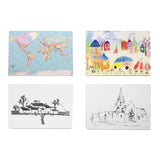 Maxbell 4pcs 1:12 Dollhouse Walling Painting Decor Accessories A