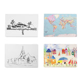 Maxbell 4pcs 1:12 Dollhouse Walling Painting Decor Accessories A