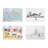 Maxbell 4pcs 1:12 Dollhouse Walling Painting Decor Accessories A