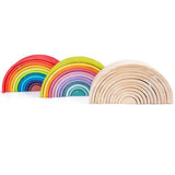 Maxbell 12x Wooden Rainbow Blocks Arch Stacking Nesting Kids Hand-Eye Puzzle Toy A