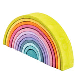 Maxbell 12x Wooden Rainbow Blocks Arch Stacking Nesting Kids Hand-Eye Puzzle Toy A