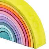 Maxbell 12x Wooden Rainbow Blocks Arch Stacking Nesting Kids Hand-Eye Puzzle Toy A