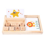 Maxbell Kids Wooden Learning Word Spelling Blocks Jigsaw Early Educational Toy