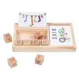 Maxbell Kids Wooden Learning Word Spelling Blocks Jigsaw Early Educational Toy