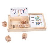 Maxbell Kids Wooden Learning Word Spelling Blocks Jigsaw Early Educational Toy
