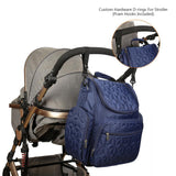 Maxbell Diaper Bag Backpack Large Capacity Baby Nursing Bag Dark Blue