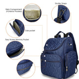Maxbell Diaper Bag Backpack Large Capacity Baby Nursing Bag Dark Blue