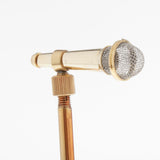 Maxbell 1/6 Dollhouse Miniature Golden Microphone Music Instruments Decor 23-40cm