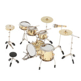 Maxbell 9pcs 1:6 Scale Miniature Drum Set Collectible Instrument - DECORATIVE MODEL