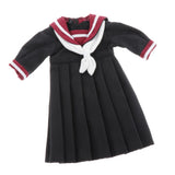 Maxbell Lovely Doll Mini School Uniform Dress Clothes for 1/6 Girl Dolls Black