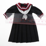 Maxbell Lovely Doll Mini School Uniform Dress Clothes for 1/6 Girl Dolls Black